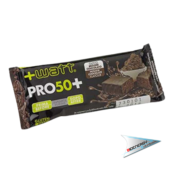 +Watt-PRO50+ (Confezione 24 barrette da 50 gr)   Mousse al Cioccolato  